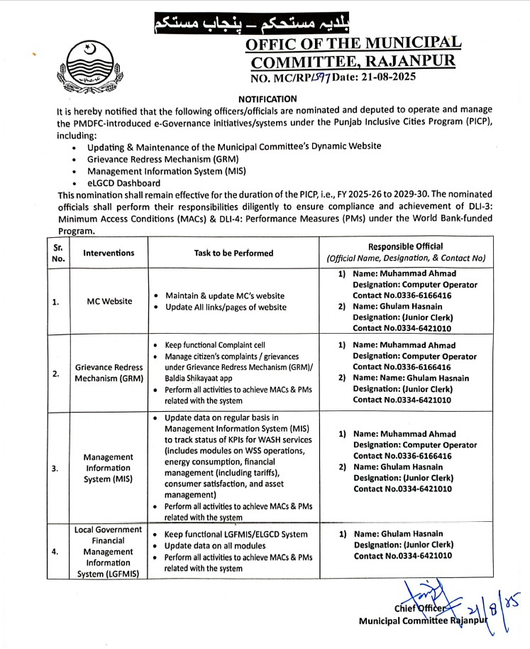Notification_Focal Persons_E-goverance Initiatives  